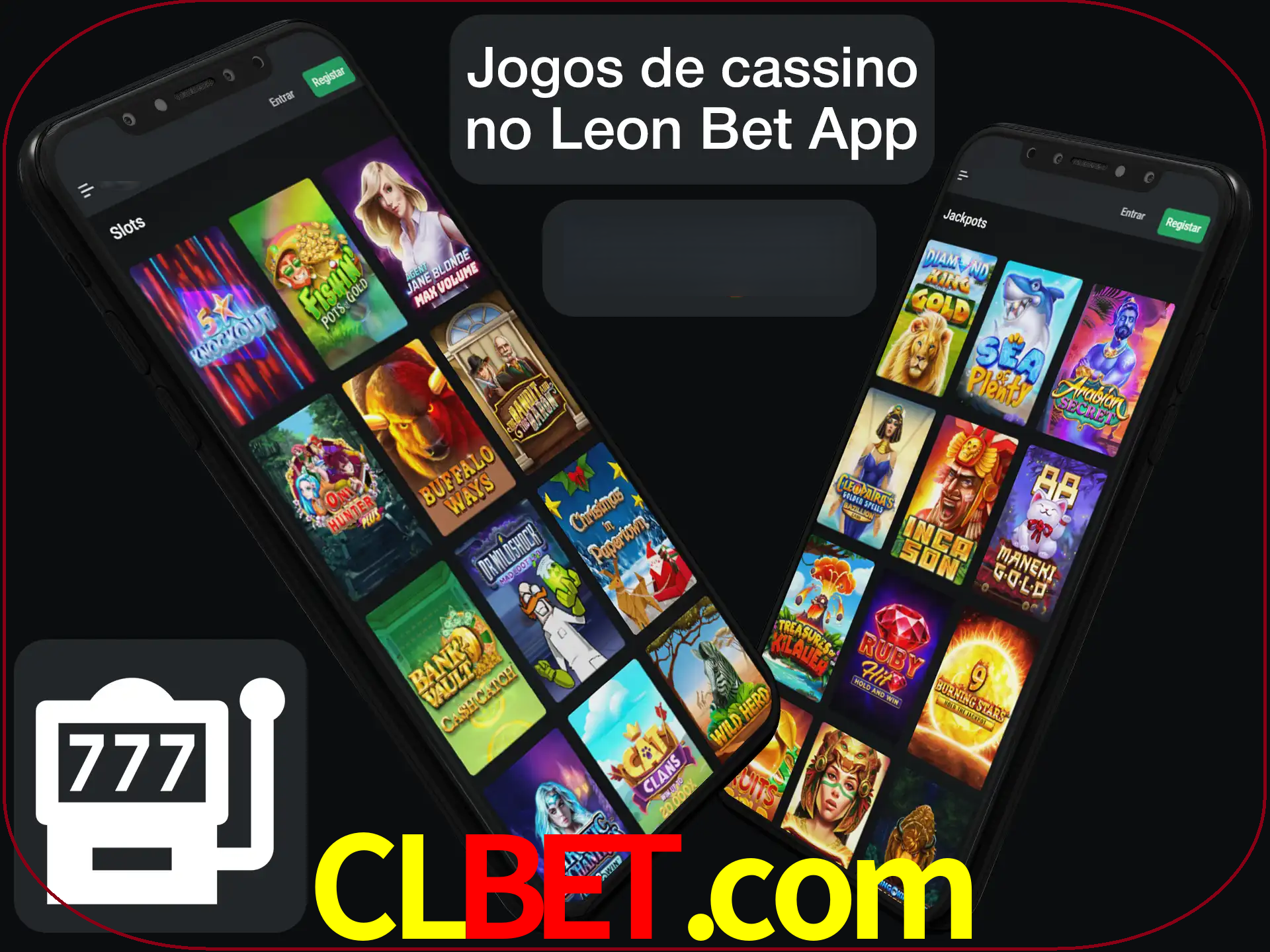 Escolha quais jogos de cassino jogar no app.
