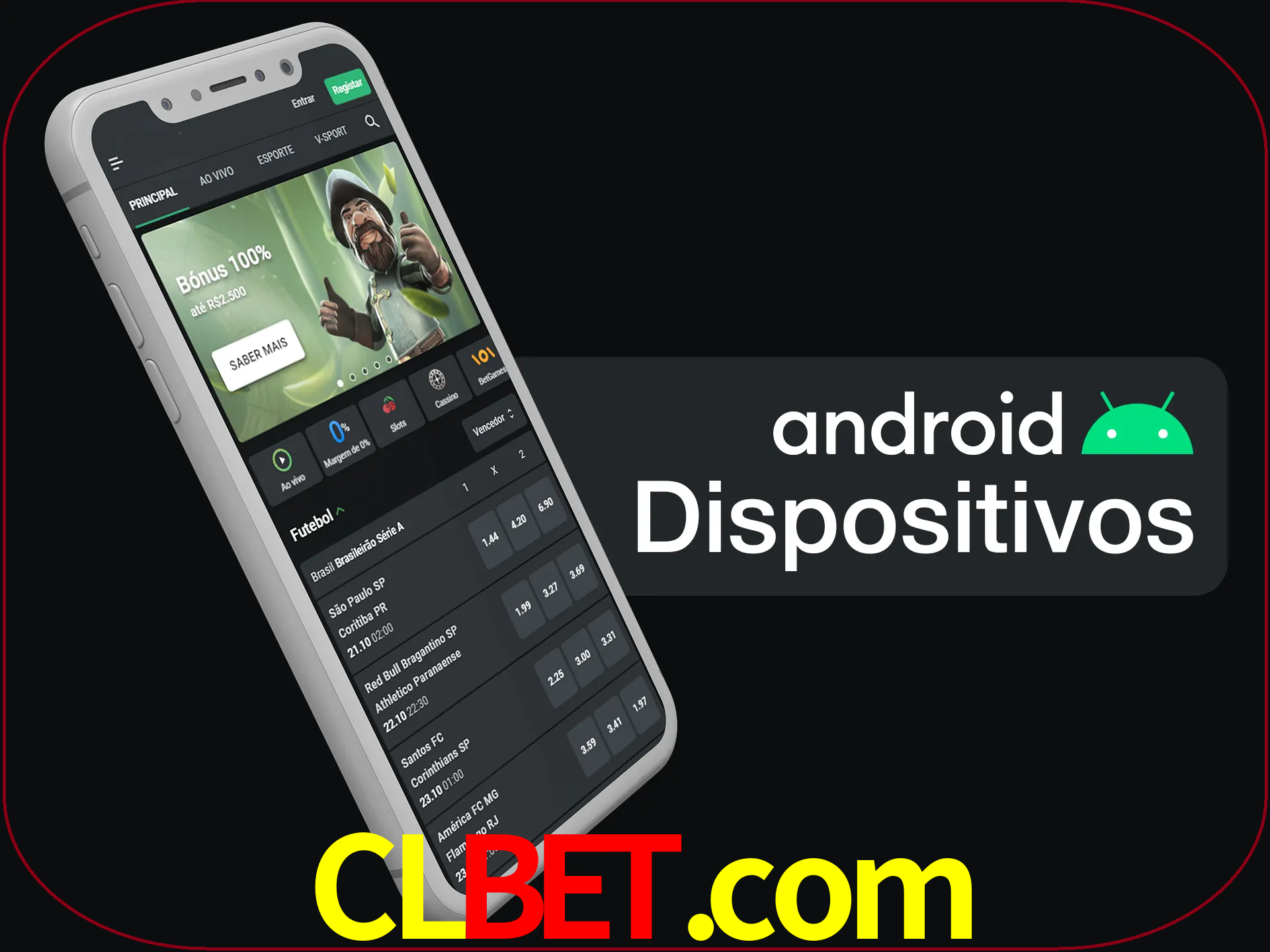 O aplicativo suporta a maioria de todos os dispositivos Android.
