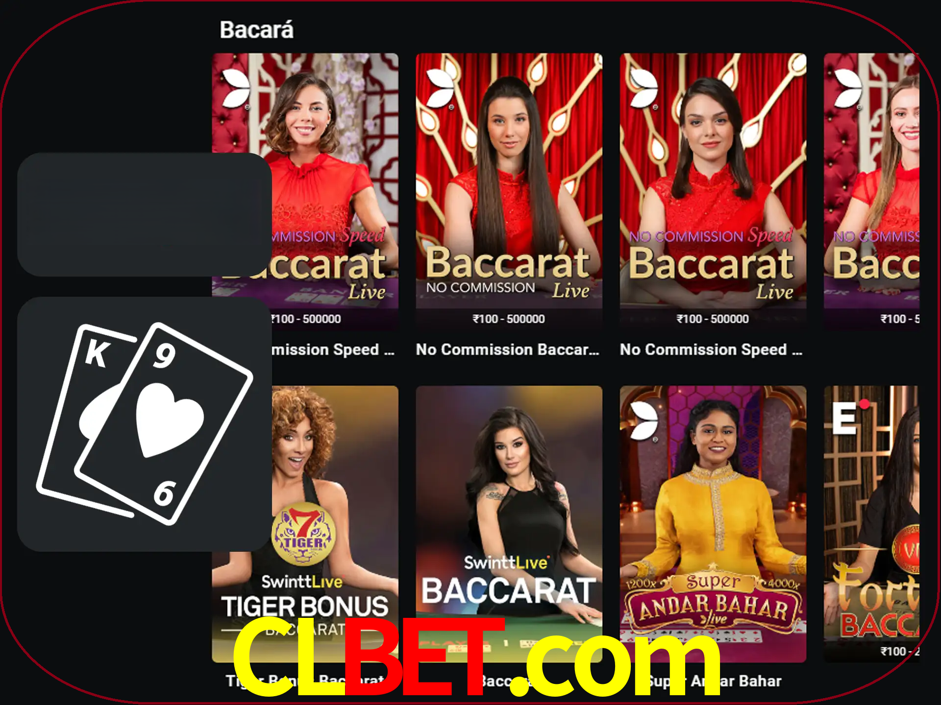 Ganhe muito dinheiro jogando jogos de bacará.