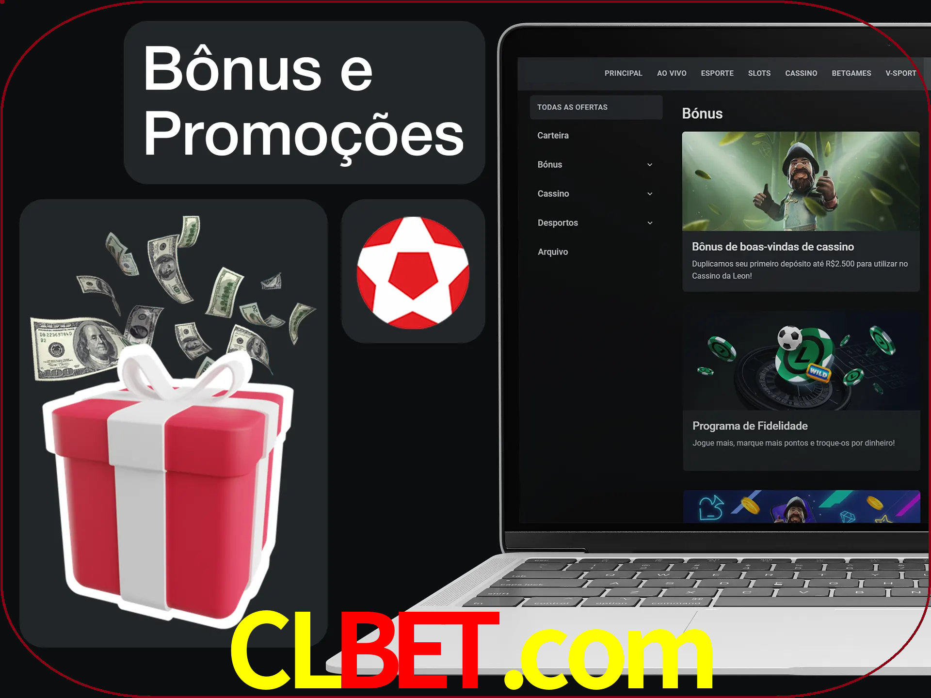 Verifique se há novos bônus e promoções.