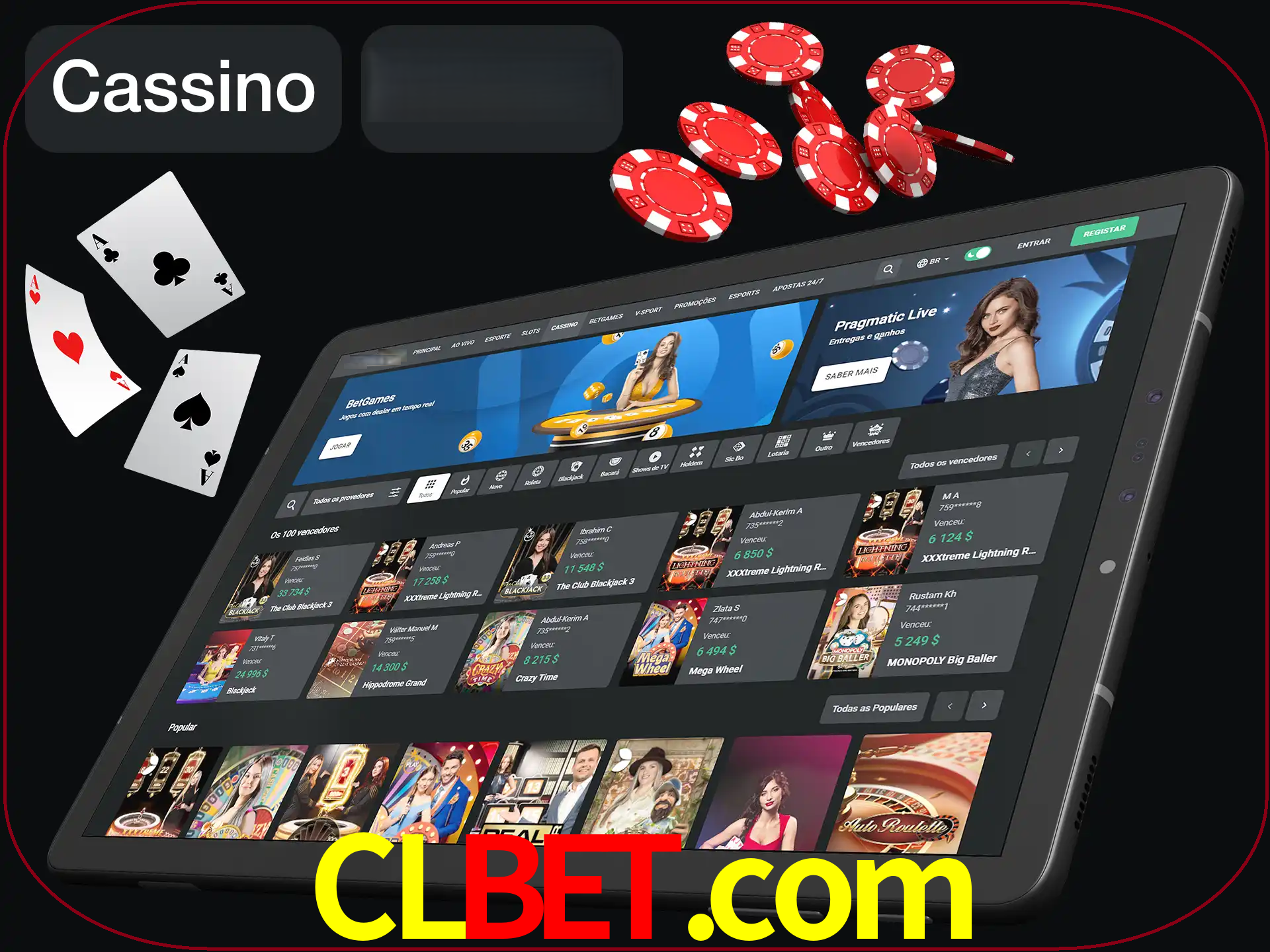 Jogue vários jogos de cassino em nosso cassino.