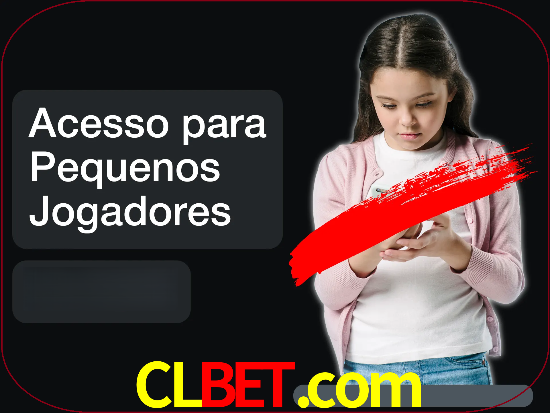 As crianças não podem jogar jogos de cassino.